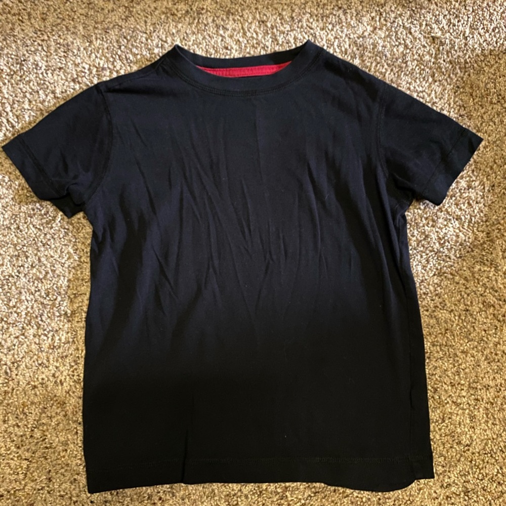 3/$12 Solid Black Kids Tee